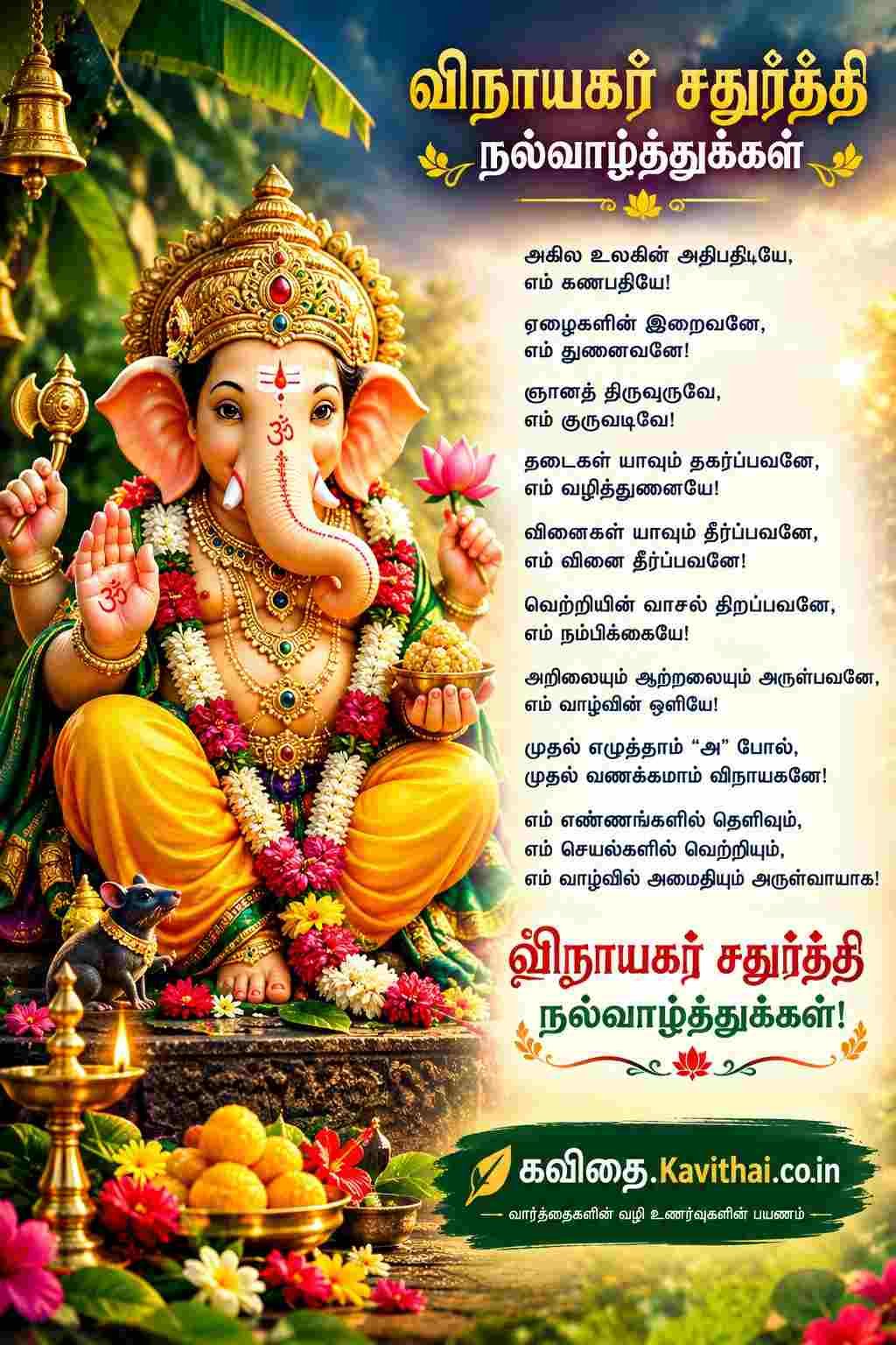Ganesh Chaturthi Wishes Tamil 2026