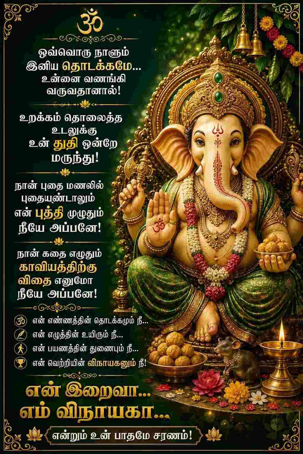 விநாயகர் சதுர்த்தி வாழ்த்து கவிதைகள்